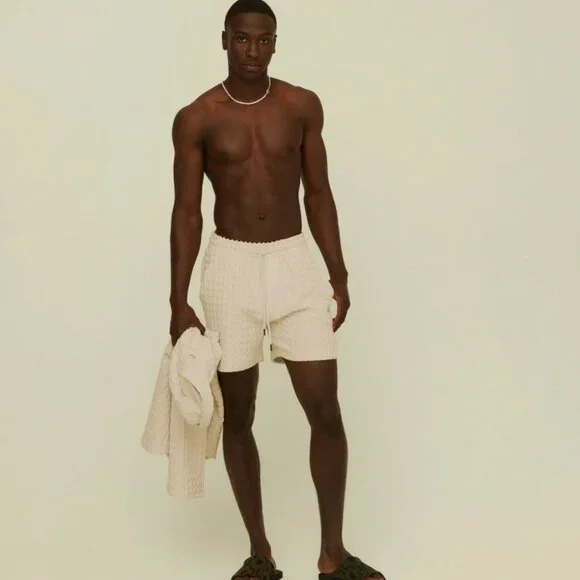 OAS The Ecru Porto Cuba waffle short Small